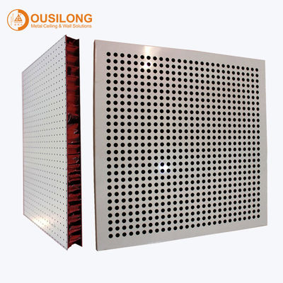 Budowanie materiałów dekoracyjnych Dźwiękoszczelny aluminiowy / aluminiowy kompozytowy panel sufitowy o strukturze plastra miodu z malowaniem PVDF