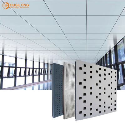 Akustyczny materiał dekoracyjny do budynków Perforowany aluminiowy aluminiowy metalowy ścienny panel sufitowy