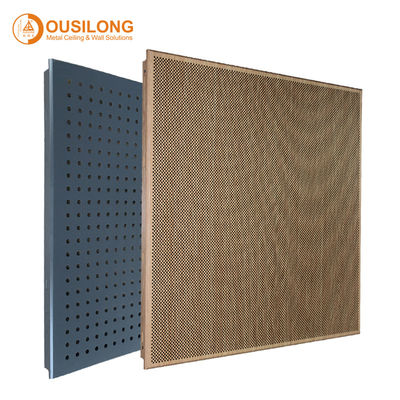 Tłoczenie panel sufitowy z białego metalu akustycznego Zawieszony sufit aluminiowy / aluminiowy na sprzedaż