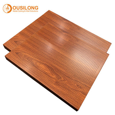 Kolor drewna Akustyczny aluminiowy panel o strukturze plastra miodu do ściany wewnętrznej 1220 × 2440 mm