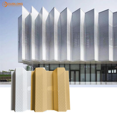 Odporne na warunki atmosferyczne faliste aluminiowe panele ścienne Architektoniczne płytki metalowe do budynków komercyjnych