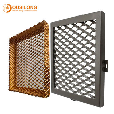 Zewnętrzny panel ścienny materiał dekoracyjny metalowa okładzina elewacyjna panel sufitowy z siatki aluminiowej