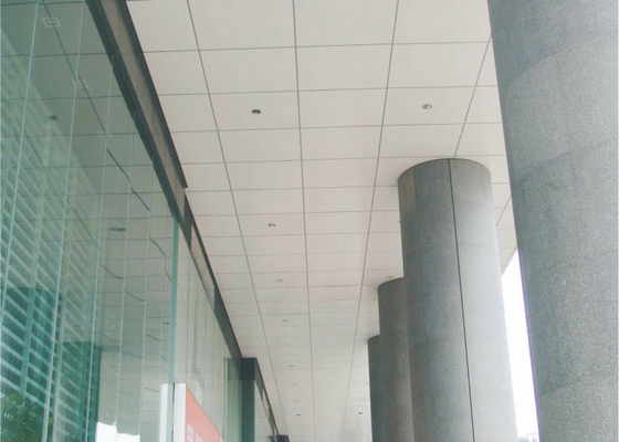 Railway Station Perforated Lay In Ceiling Tiles Square With Aluminum Panel , 350mm * 350mm