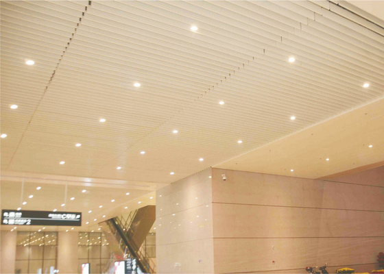 Sala wystawowa Akustyczne płytki sufitowe Dekoracyjny podwieszany fałszywy panel aluminiowy / aluminiowy
