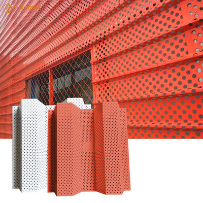 Odporne na warunki atmosferyczne faliste aluminiowe panele ścienne Architektoniczne płytki metalowe do budynków komercyjnych