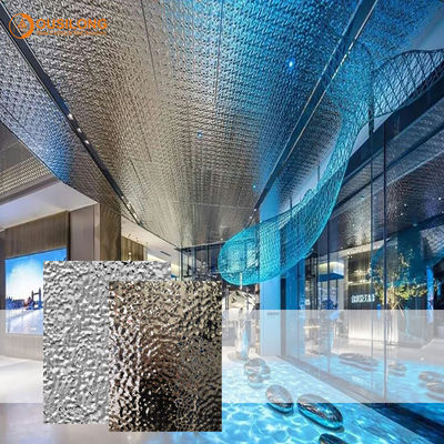 Budynki komercyjne metalowe dekoracyjne panele okładzinowe 2,0 mm stalowy falisty panel sufitowy
