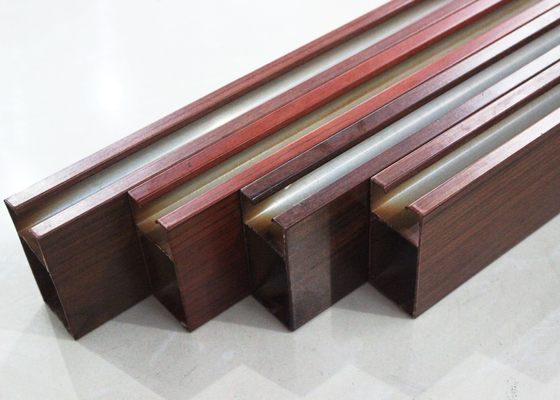 Linear Aluminium Metal Drop Ceiling Tiles Metallic 0.8mm , Heat Transfer Coating