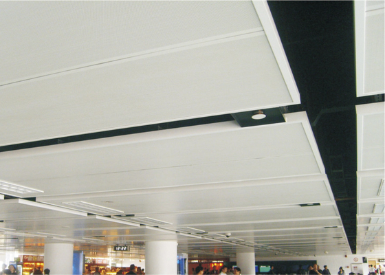 Dźwiękoszczelne perforowane metalowe panele sufitowe / aluminiowe płyty sufitowe z okrągłymi otworami 2 x 2