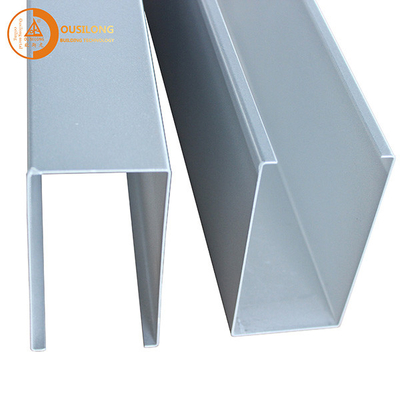 Dekoracyjna komercyjna listwa metalowa Aluminiowe / aluminiowe panele sufitowe z przegrodą 35 mm Szerokość 150 mm Wysokość