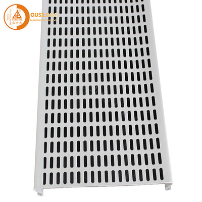 Zewnętrzny wiatroodporny aluminiowy / aluminiowy pasek sufitowy Komercyjny perforowany panel sufitowy w kształcie litery S
